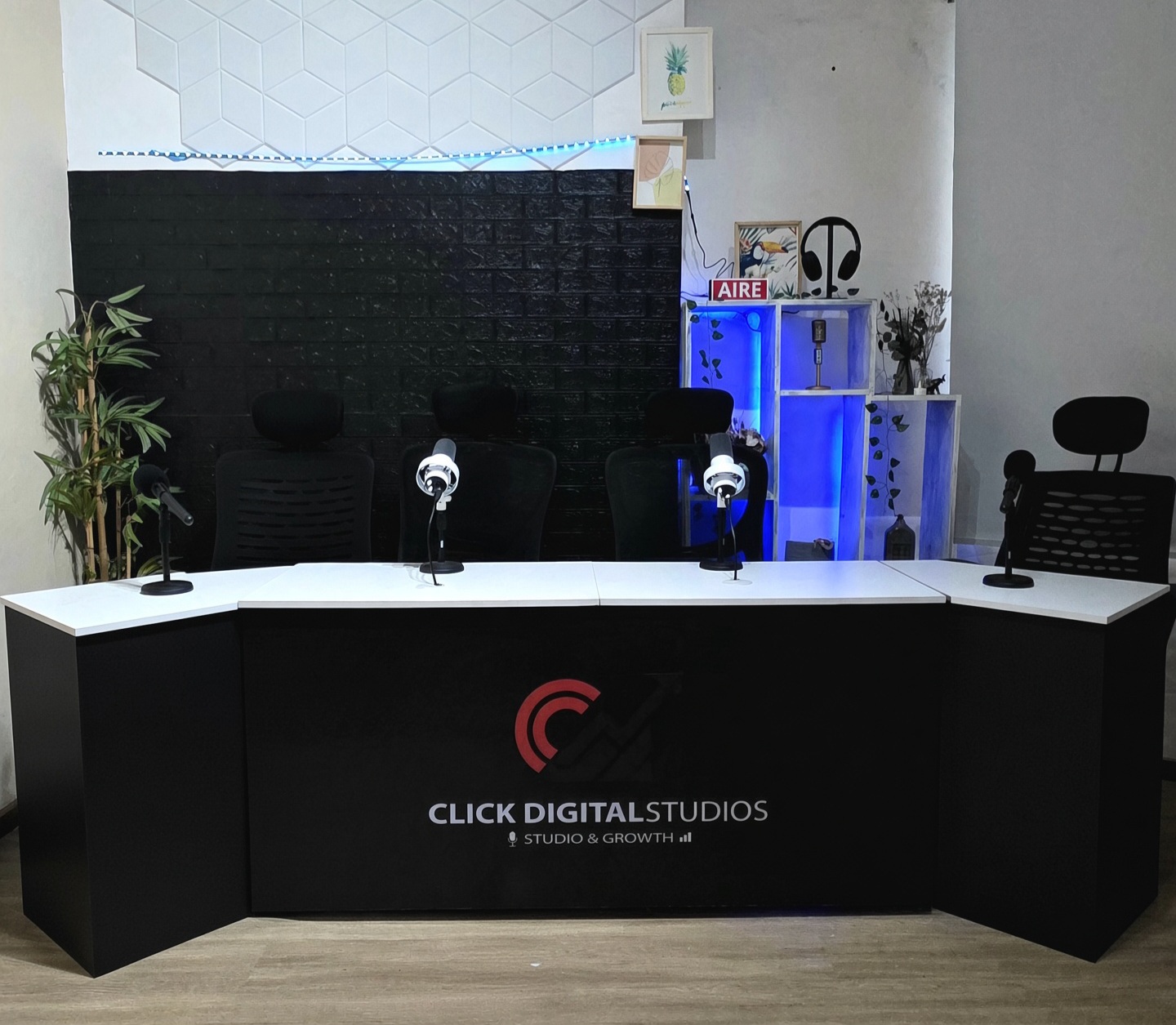 Set de transmisiones de Click Digital Streaming