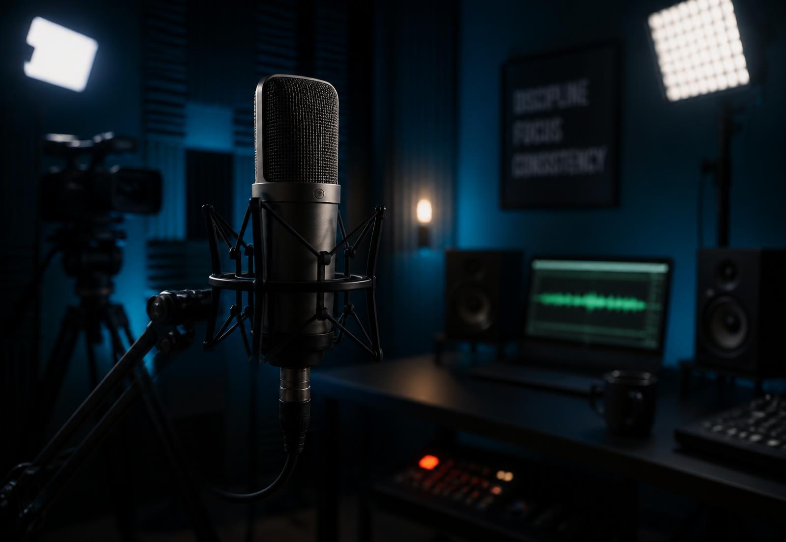 Micrófono profesional en Click Digital Studios